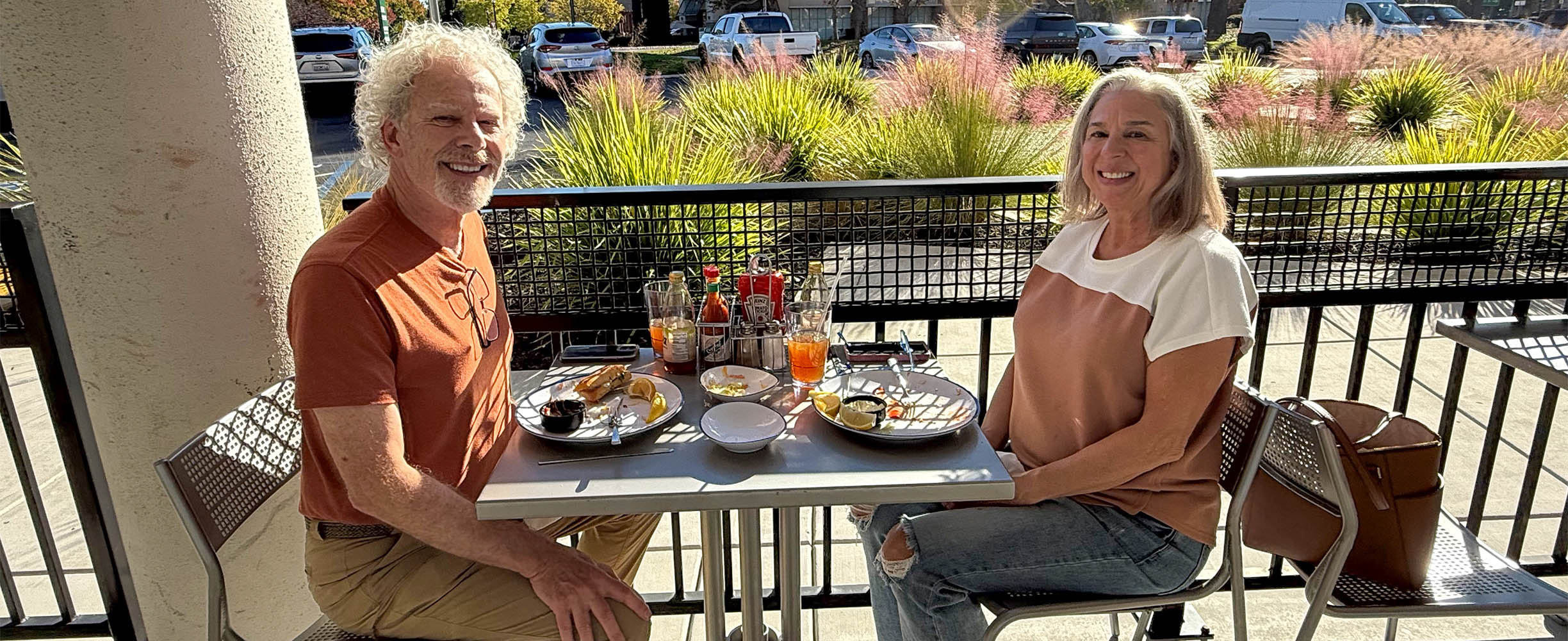 Outside sitting allows you to enjoy the San Francisco Bay area weather.